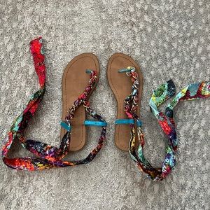 Tie up sandals